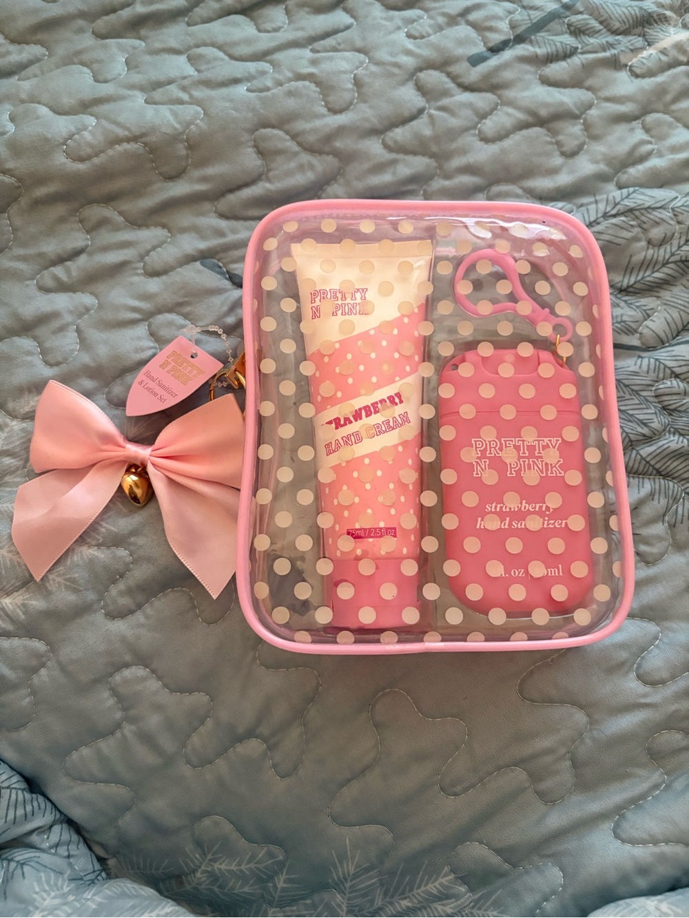 Strawberry Hand Cream & Sanitizer Set - Pink